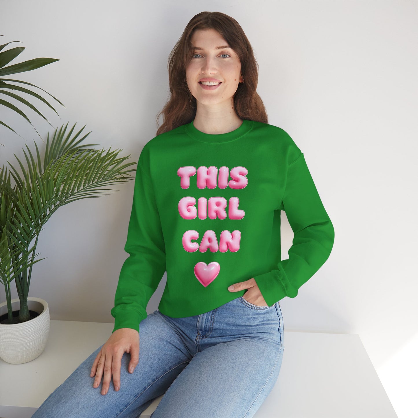 Girl Power Crewneck Sweatshirt - This Girl Can Statement