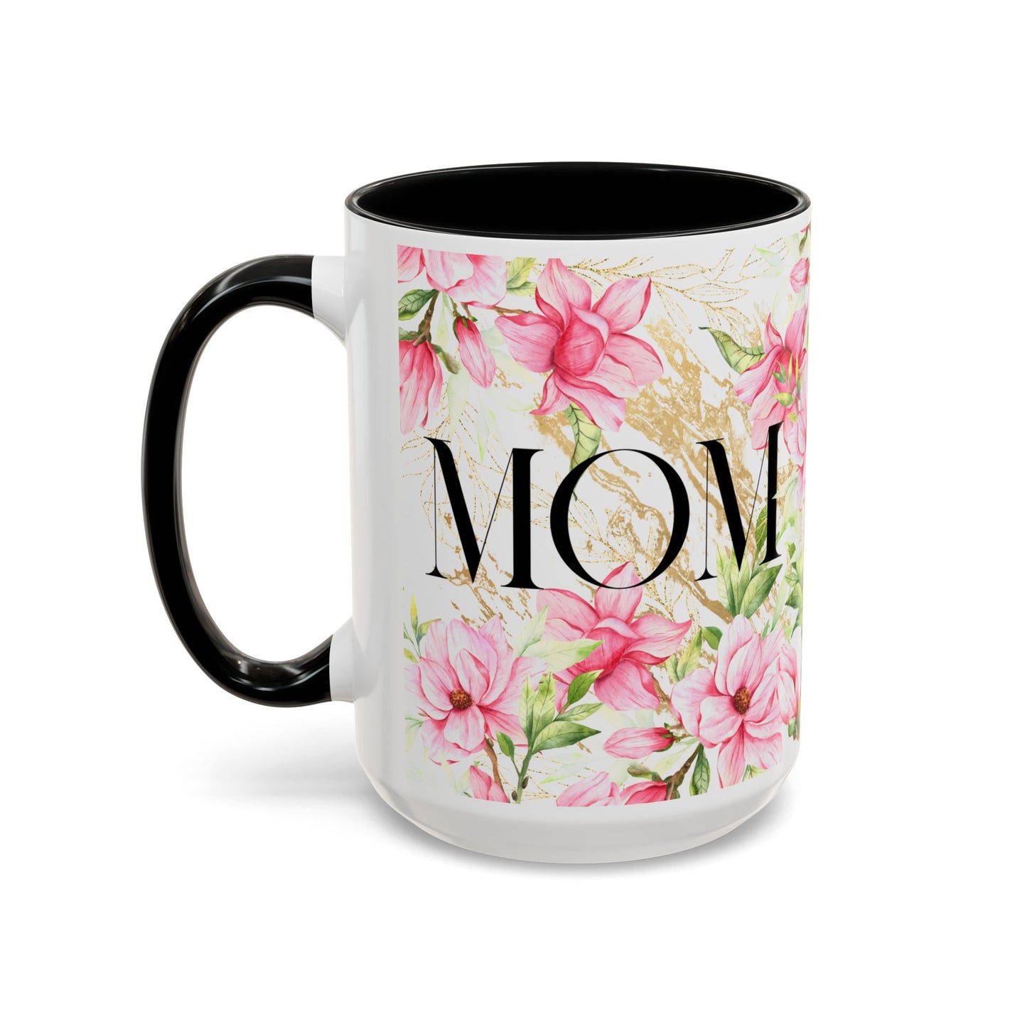 Floral Mom Accent Coffee Mug - Perfect Gift for Mother's Day