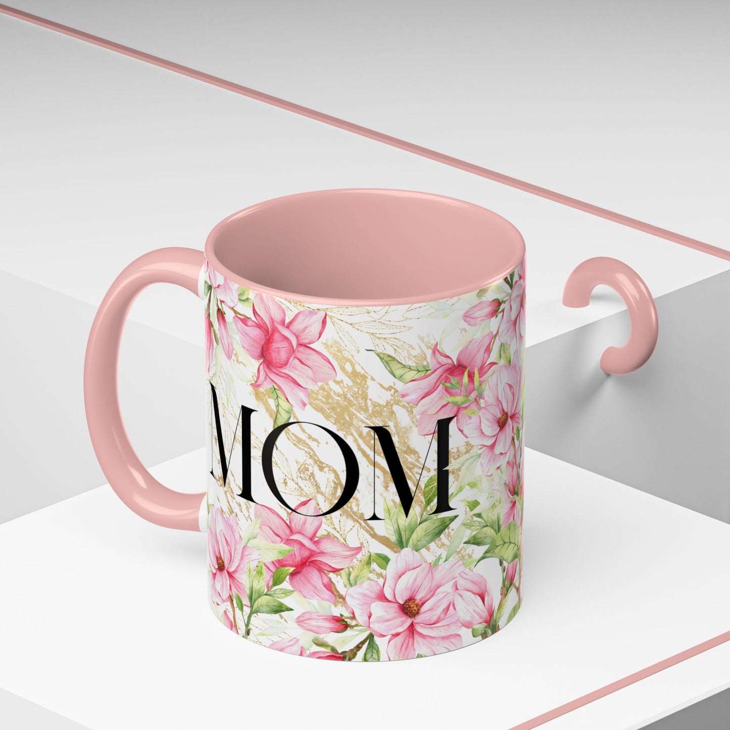 Floral Mom Accent Coffee Mug - Perfect Gift for Mother's Day