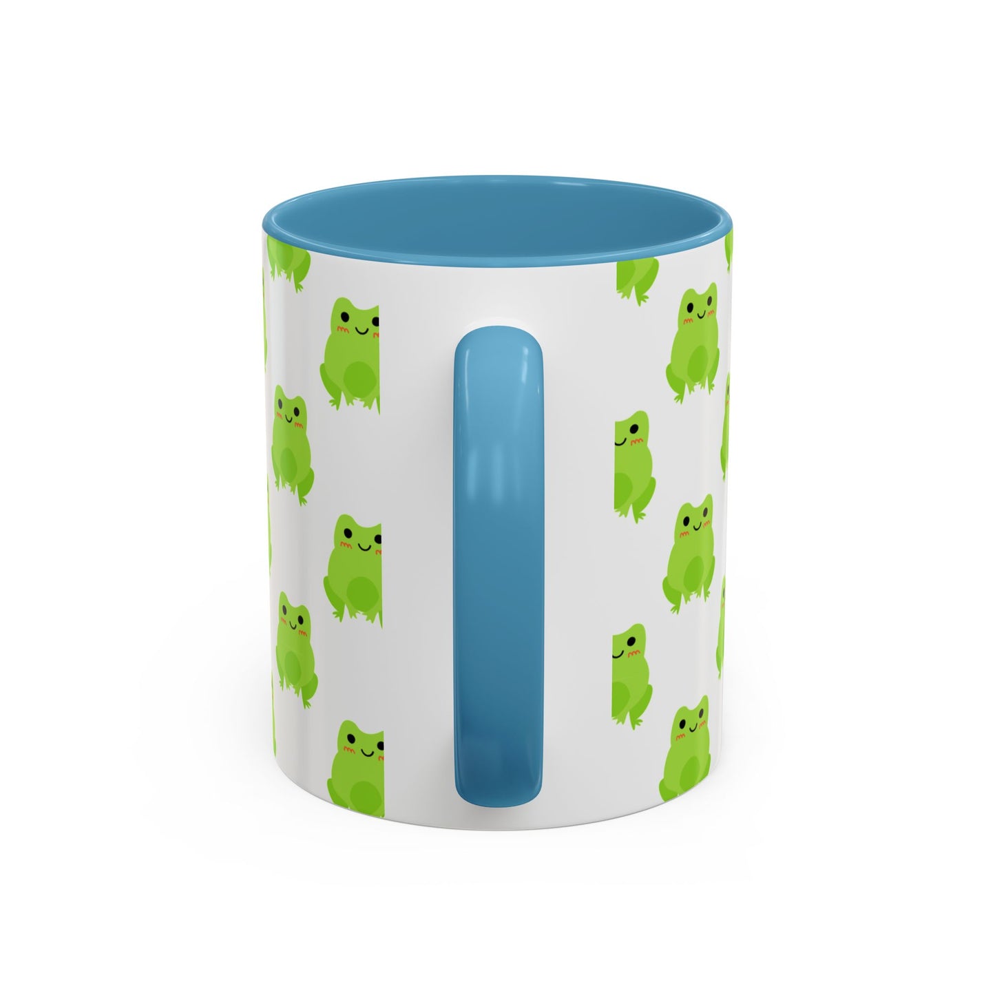 Cute Frog Pattern Coffee Mug – Fun Green Frog Design for Nature Lovers