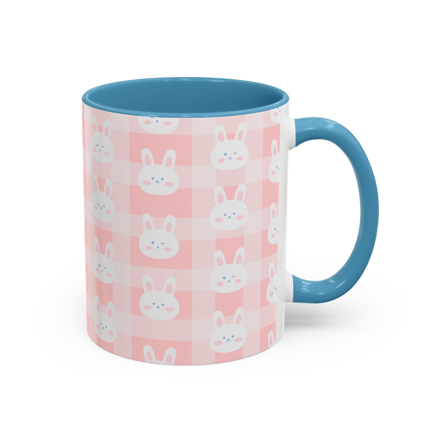 Cute Bunny Plaid Coffee Mug - Perfect for Easter and Spring Celebrations