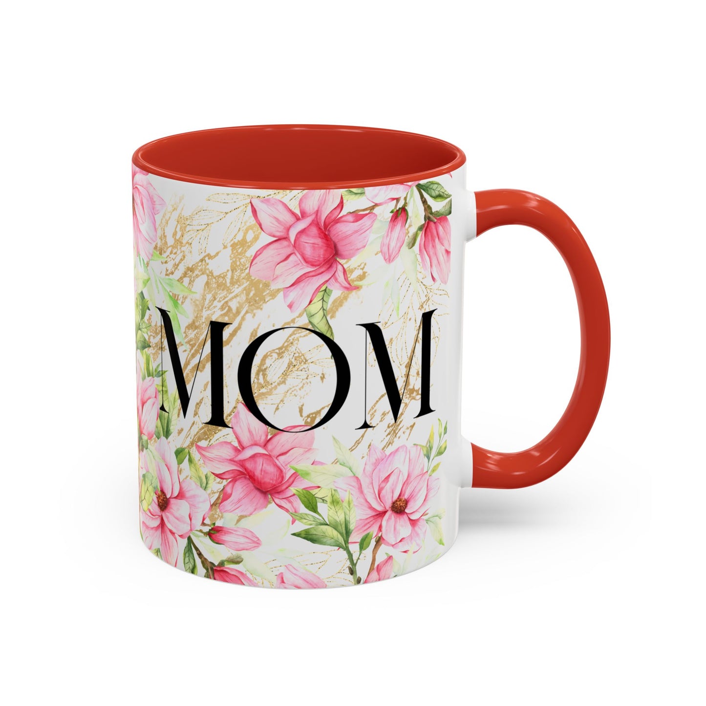 Floral Mom Accent Coffee Mug - Perfect Gift for Mother's Day