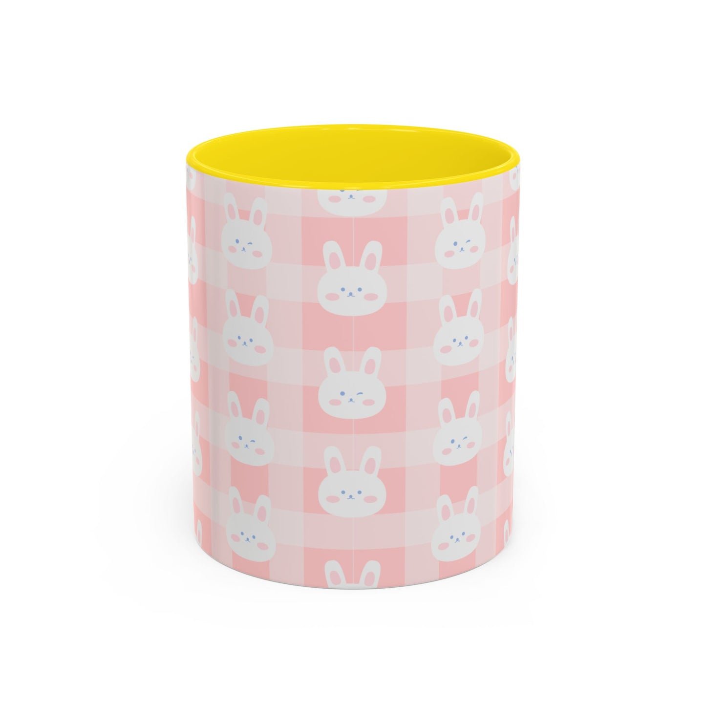 Cute Bunny Plaid Coffee Mug - Perfect for Easter and Spring Celebrations