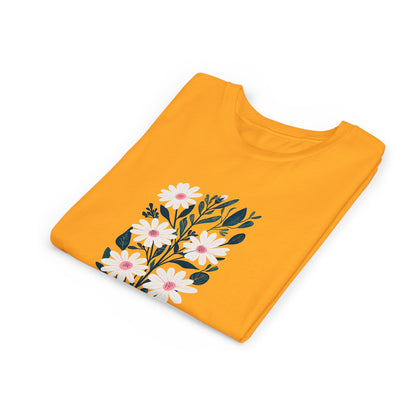 Daisy Botanical Girl's Garden Short Sleeve Tee - Nature Inspired Floral Design
