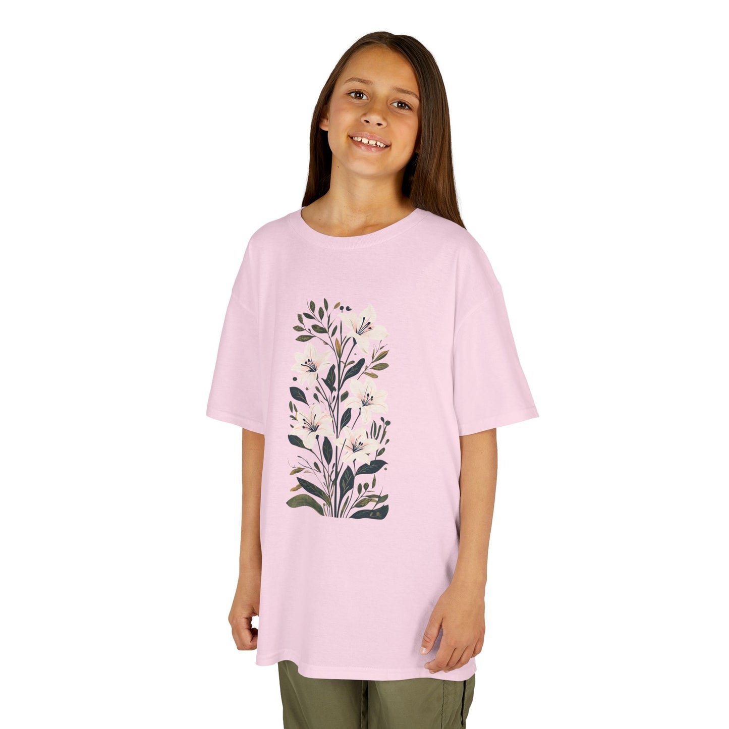 Lily Garden Party Floral Botanical Garden Tee - Cute and Comfortable Cotton Shirt