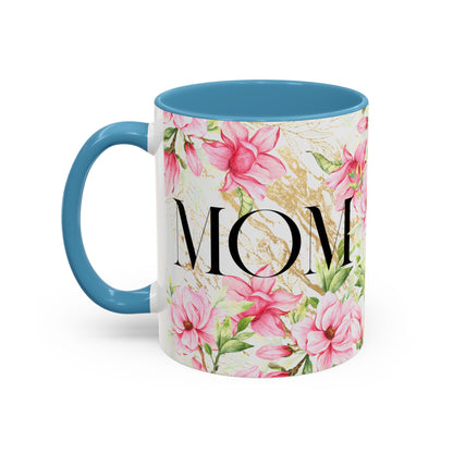 Floral Mom Accent Coffee Mug - Perfect Gift for Mother's Day