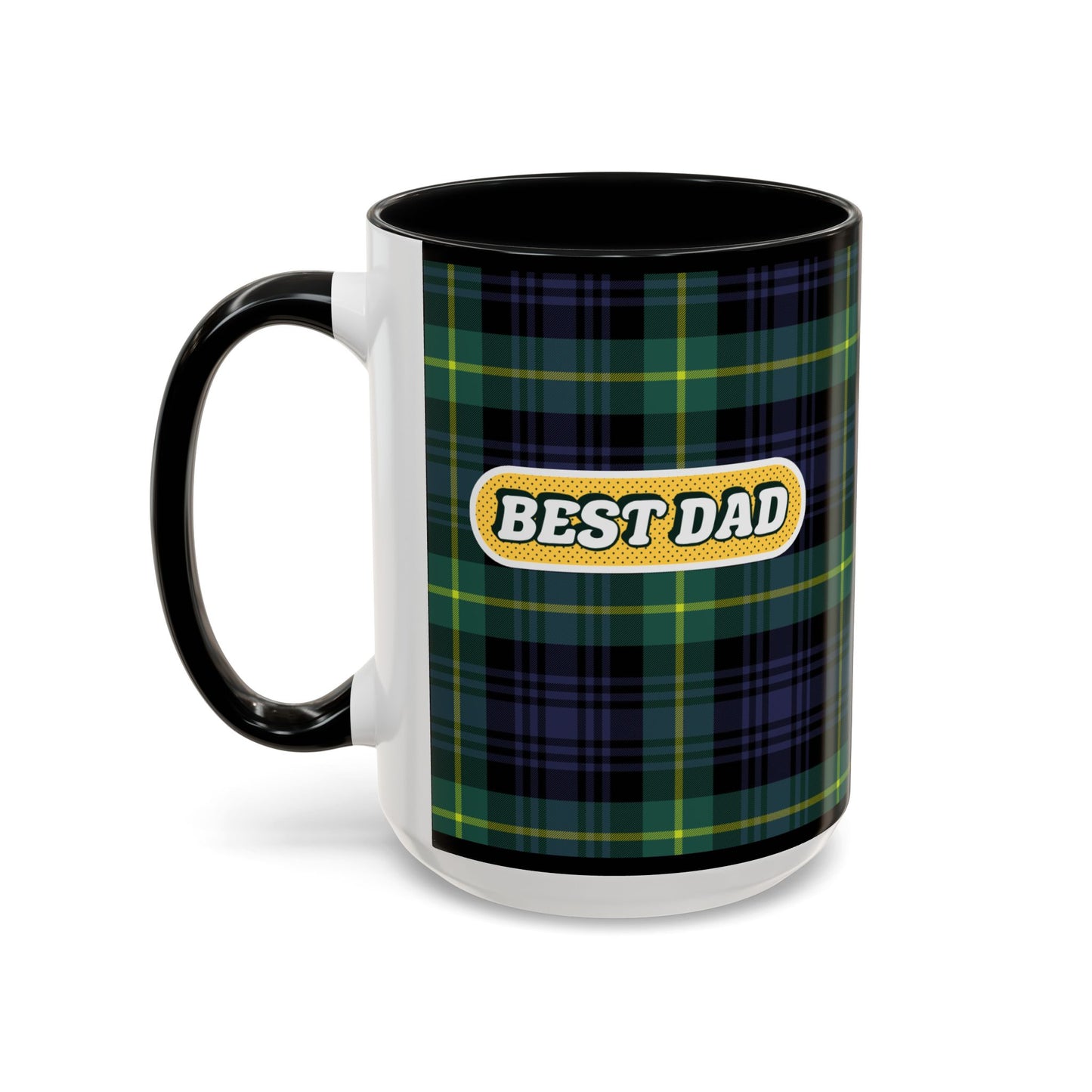 Best Dad Plaid Coffee Mug - 11oz & 15oz