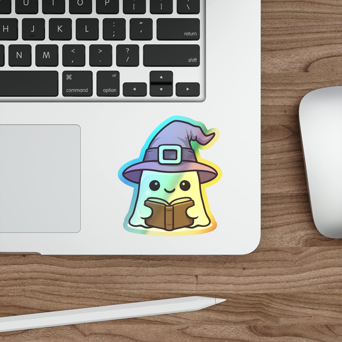 Holographic Ghost Witch Sticker