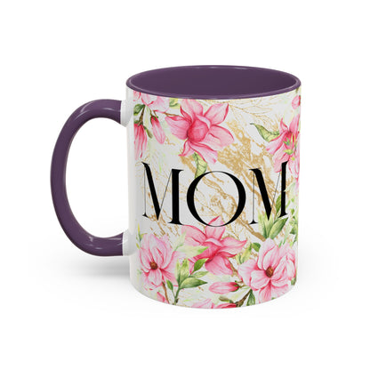 Floral Mom Accent Coffee Mug - Perfect Gift for Mother's Day