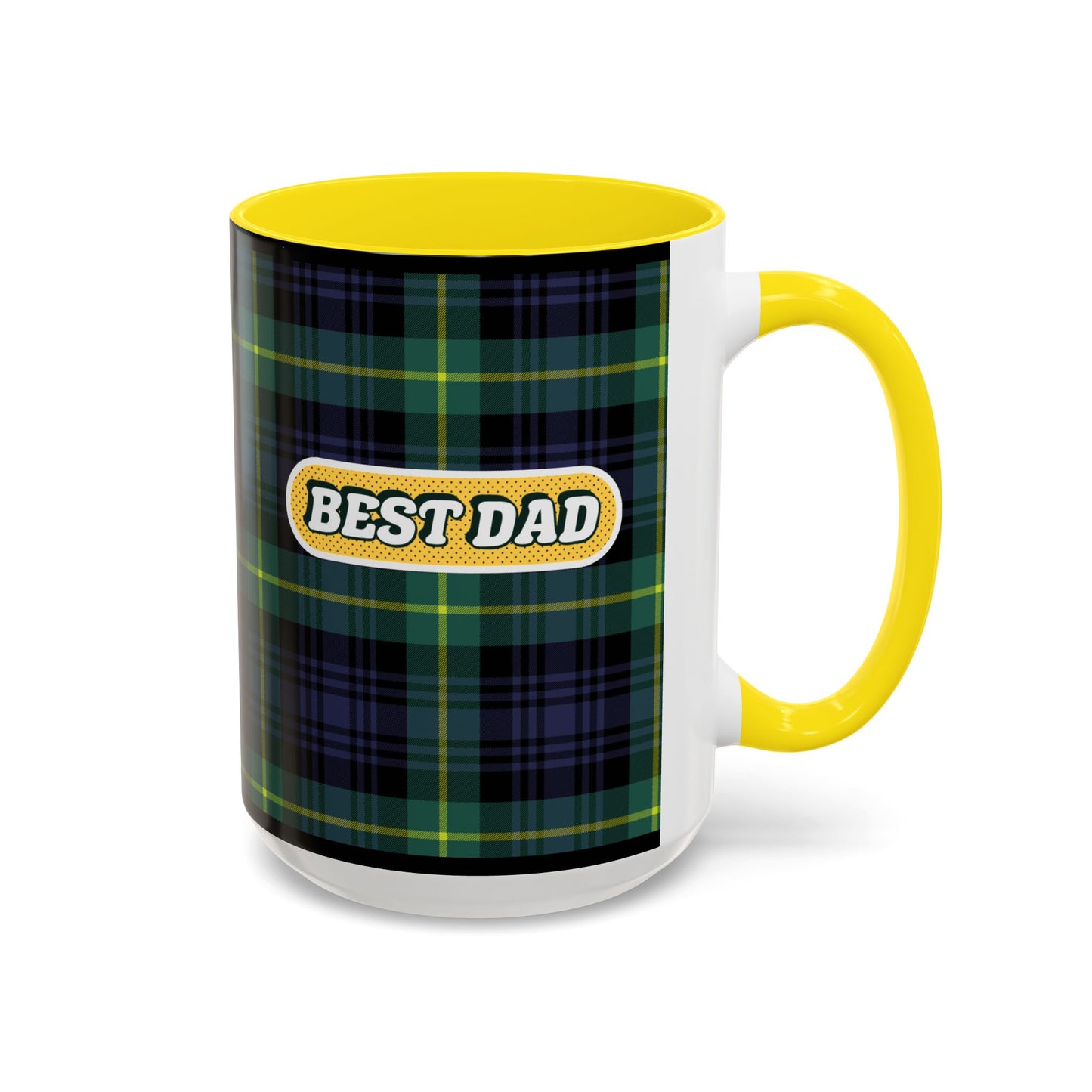 Best Dad Plaid Coffee Mug - 11oz & 15oz
