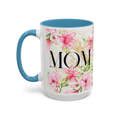 Floral Mom Accent Coffee Mug - Perfect Gift for Mother's Day
