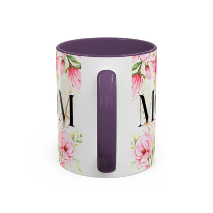 Floral Mom Accent Coffee Mug - Perfect Gift for Mother's Day