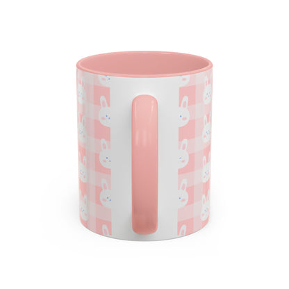 Cute Bunny Plaid Coffee Mug - Perfect for Easter and Spring Celebrations