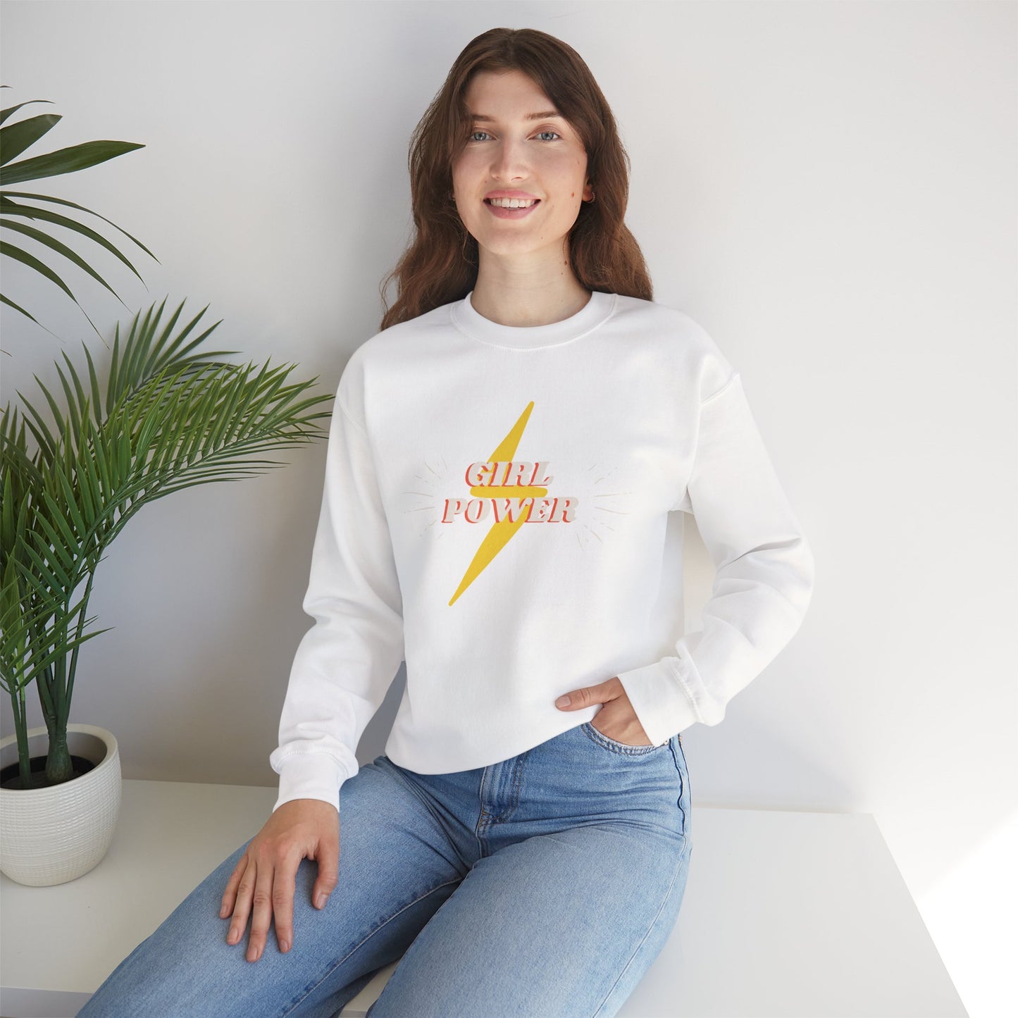 Mom's Girl Power Crewneck Sweatshirt - Cozy and Empowering Apparel