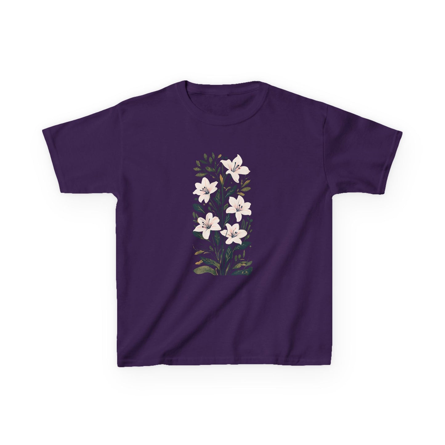 Lily Garden Party Floral Botanical Garden Tee - Cute and Comfortable Cotton Shirt