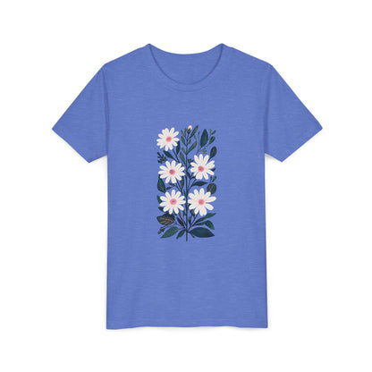 Daisy Botanical Girl's Garden Short Sleeve Tee - Nature Inspired Floral Design