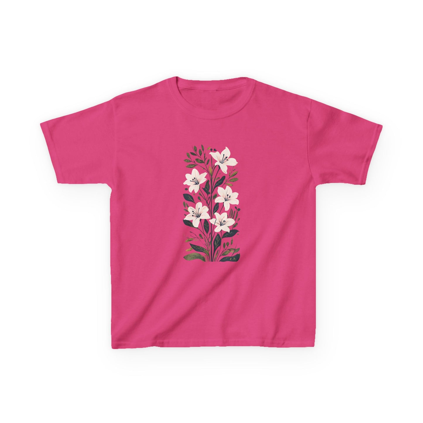 Lily Garden Party Floral Botanical Garden Tee - Cute and Comfortable Cotton Shirt