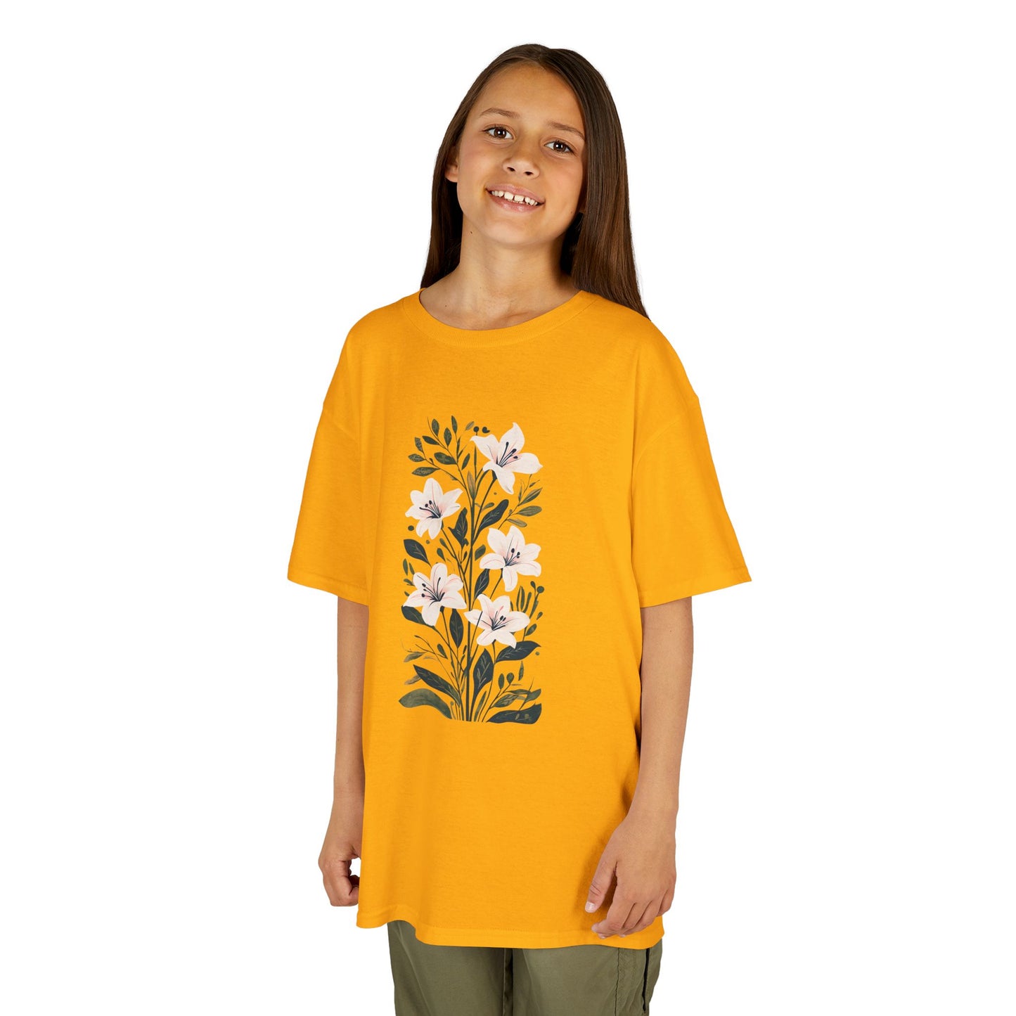 Lily Garden Party Floral Botanical Garden Tee - Cute and Comfortable Cotton Shirt