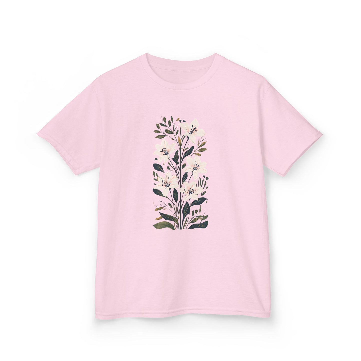 Lily Garden Party Floral Botanical Garden Tee - Cute and Comfortable Cotton Shirt