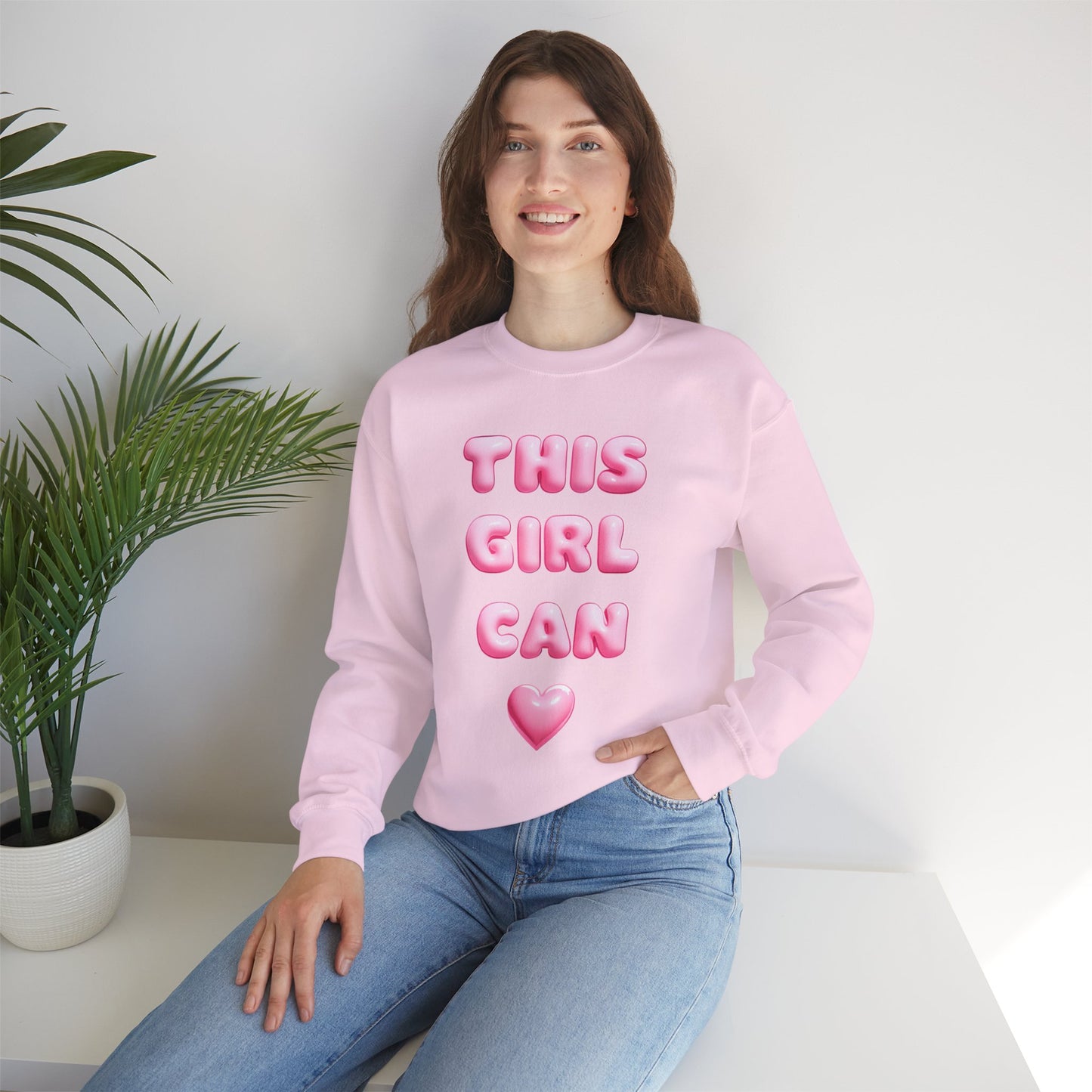 Girl Power Crewneck Sweatshirt - This Girl Can Statement