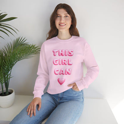 Girl Power Crewneck Sweatshirt - This Girl Can Statement