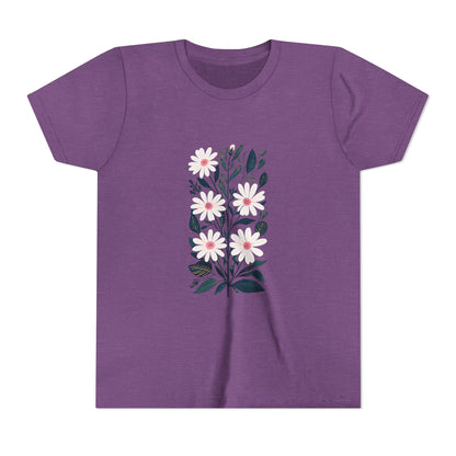 Daisy Botanical Girl's Garden Short Sleeve Tee - Nature Inspired Floral Design
