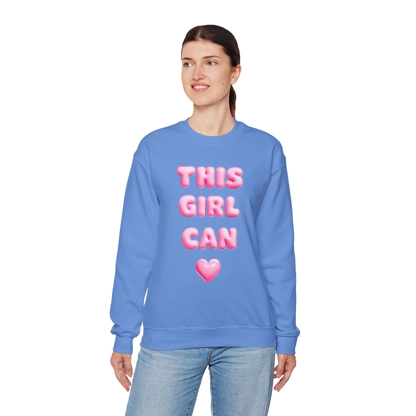 Girl Power Crewneck Sweatshirt - This Girl Can Statement