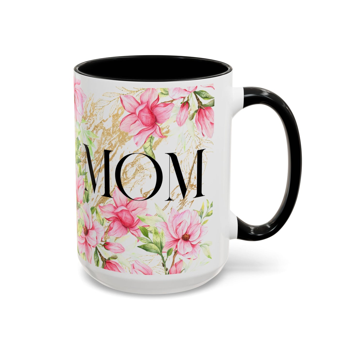 Floral Mom Accent Coffee Mug - Perfect Gift for Mother's Day