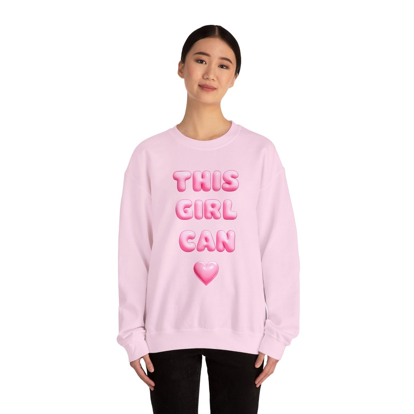 Girl Power Crewneck Sweatshirt - This Girl Can Statement