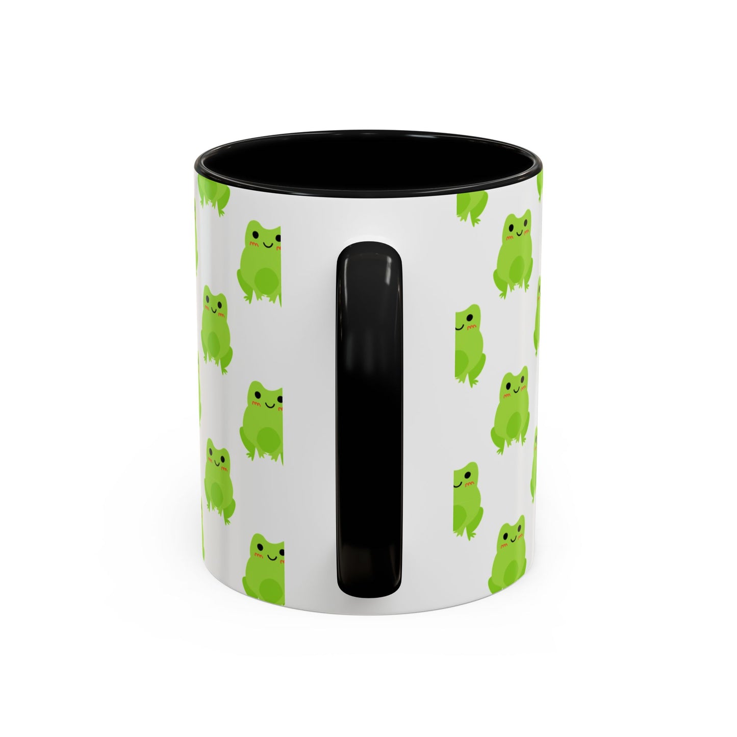 Cute Frog Pattern Coffee Mug – Fun Green Frog Design for Nature Lovers