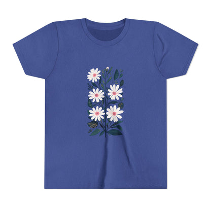 Daisy Botanical Girl's Garden Short Sleeve Tee - Nature Inspired Floral Design
