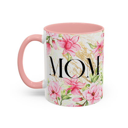 Floral Mom Accent Coffee Mug - Perfect Gift for Mother's Day